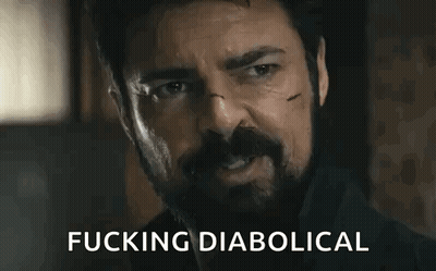 Bearded Man Making Funny Face Saying Fucking Diabolical GIF