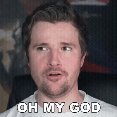 Bearded Man Making Funny Face Saying Oh My God GIF