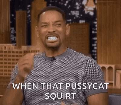 Bearded Man Making Funny Face Saying When That Pussycat Squirt GIF