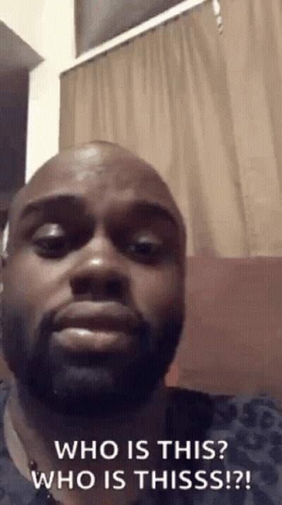 Bearded Man Making Funny Face Saying Who Is This Who Is Thisss GIF