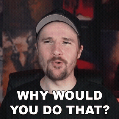Bearded Man Making Funny Face Saying Why Would You Do That GIF