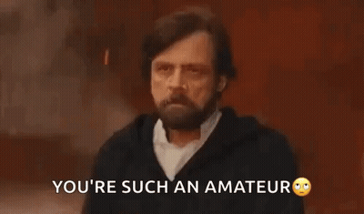 Bearded Man Making Funny Face Saying You're Such an Amateur