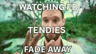 Bearded Man Making Funny Face Watching FD Tendies Fade Away GIF