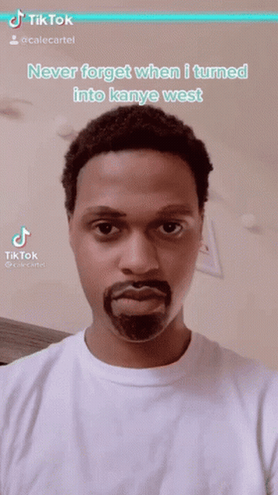 Bearded Man Making TikTok About Kanye West GIF