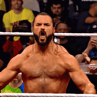 Bearded Man Mouth Open Wrestling Ring GIF