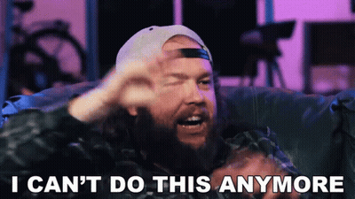 Bearded Man On Couch Saying I Can't Do This Anymore GIF