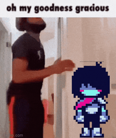 Bearded Man Pixelated Character Oh My Goodness Gracious GIF