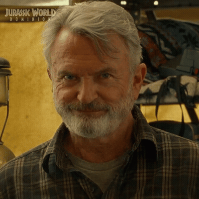 Bearded Man Plaid Shirt Smiling Jurassic World Dominion GIF