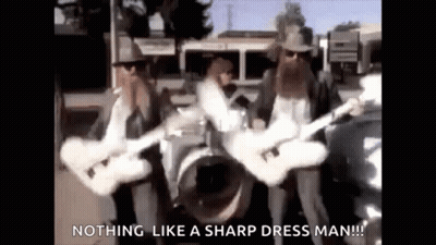 Bearded Man Playing Guitar In Band With Drummer GIF