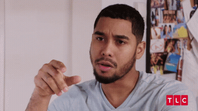 Bearded Man Pointing At Camera With TLC Logo GIF