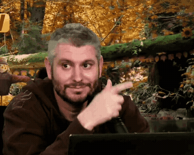 Bearded Man Pointing At Computer GIF