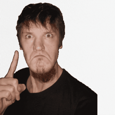 Bearded Man Pointing Finger Funny Face GIF