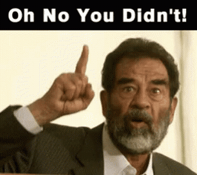 Bearded Man Pointing Up Saying Oh No You Didn't GIF