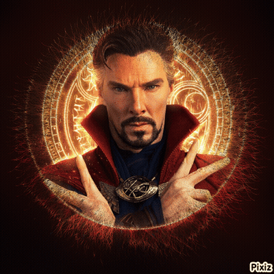 Bearded Man Red Coat Glowing Circle Pixiz GIF