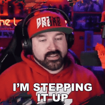 Bearded Man Red Hoodie I'm Stepping It Up GIF