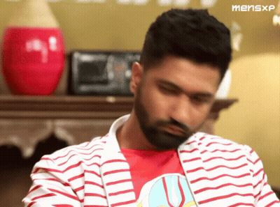 Bearded Man Red White Striped Jacket Superhero T-Shirt GIF