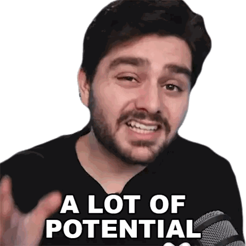 Bearded Man Saying A Lot Of Potential Sticker