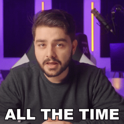 Bearded Man Saying All The Time Into Microphone GIF