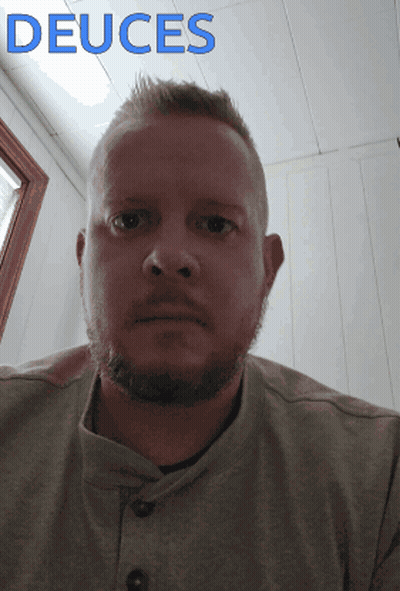 Bearded Man Saying Deuces GIF
