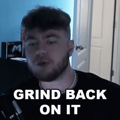 Bearded Man Saying Grind Back On It Into Microphone GIF