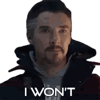 Bearded Man Saying I Won't Sticker