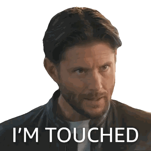 Bearded Man Saying Im Touched Sticker