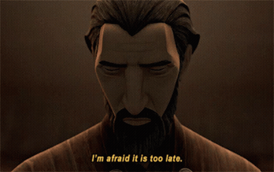 Bearded Man Saying It Is Too Late GIF