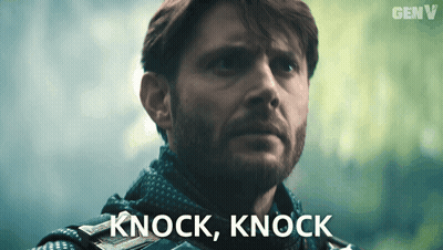 Bearded Man Saying Knock Knock GIF