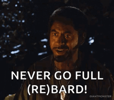 Bearded Man Saying Never Go Full Bard GIF
