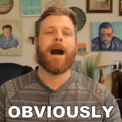 Bearded Man Saying Obviously By Picture Wall GIF