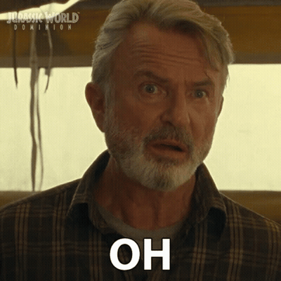 Bearded Man Saying Oh Jurassic World GIF