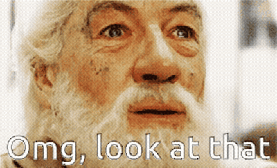 Bearded Man Saying OMG Look At That GIF