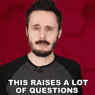 Bearded Man Saying Raises Questions GIF