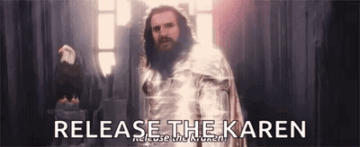 Bearded Man Saying Release The Karen GIF