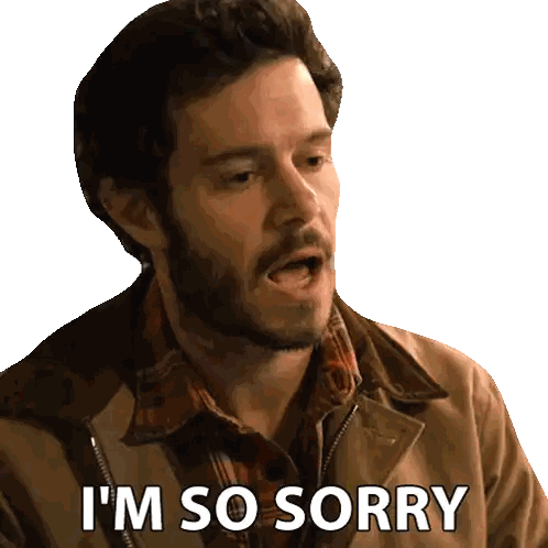 Bearded Man Saying Sorry Sticker