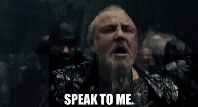 Bearded Man Saying Speak To Me GIF