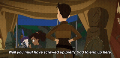 Bearded Man Saying There Is So Much To Talk About In Front Of Paintings GIF