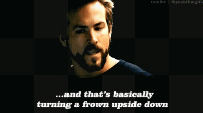 Bearded Man Saying Turning Frown Upside Down GIF