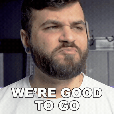 Bearded Man Saying We're Good To Go GIF