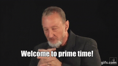 Bearded Man Saying Welcome To Prime Time GIF