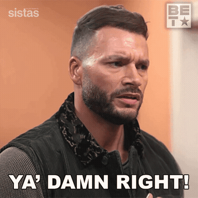 Bearded Man Saying Ya Damn Right GIF