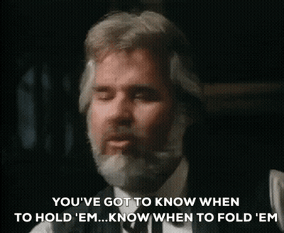 Bearded Man Saying You Got To Know When To Hold Em Know When To Fold Em GIF