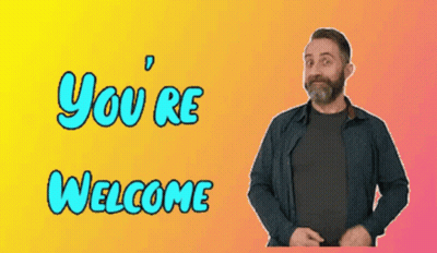 Bearded Man Saying You're Welcome GIF