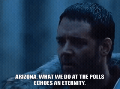 Bearded Man Says Arizona What We Do At The Polls Echoes An Eternity GIF