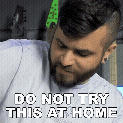 Bearded Man Says Do Not Try This At Home GIF