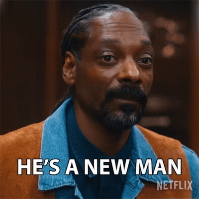 Bearded Man Says He's A New Man On Netflix GIF