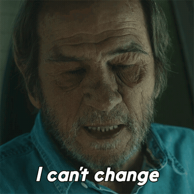 Bearded Man Says I Can't Change Eyes Closed GIF