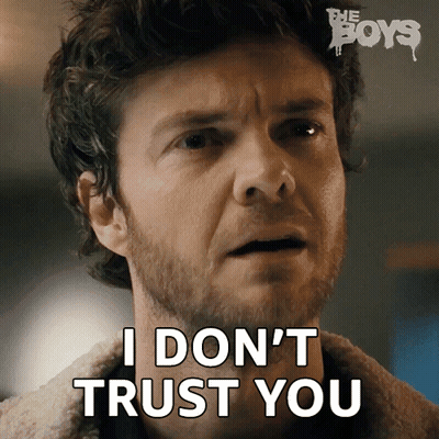 Bearded Man Says I Don't Trust You GIF