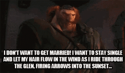 Bearded Man Says I Don't Want To Get Married GIF