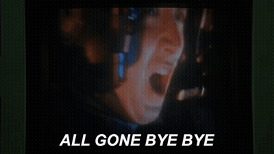 Bearded Man Says I'm Glad He's Gone GIF